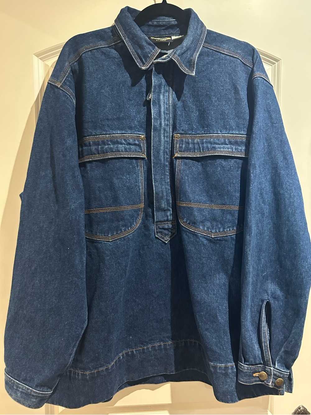 LUGZ 1990s Vintage denim pullover shirt jacket, size XL
